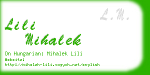 lili mihalek business card